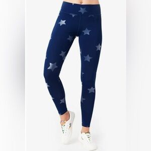 Terez blue with light blue star print leggings.